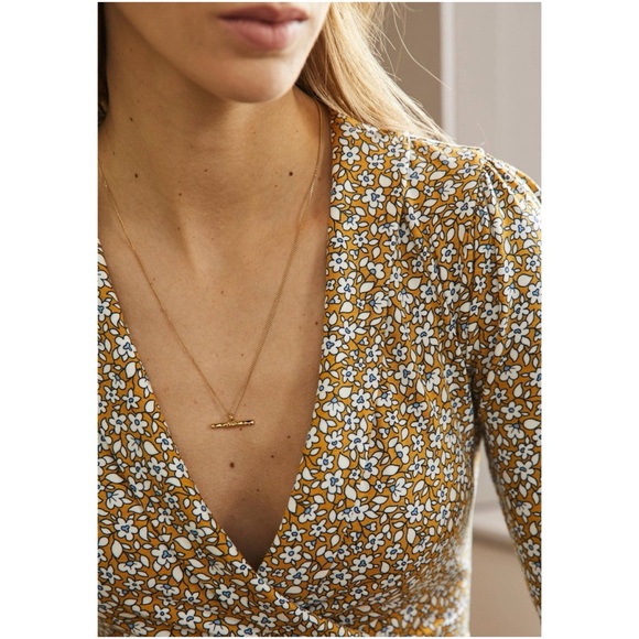 Boden Fixed Wrap Jersey Dress in Brioche Blooming Bud Floral Print, Size US 12L - Picture 3 of 11